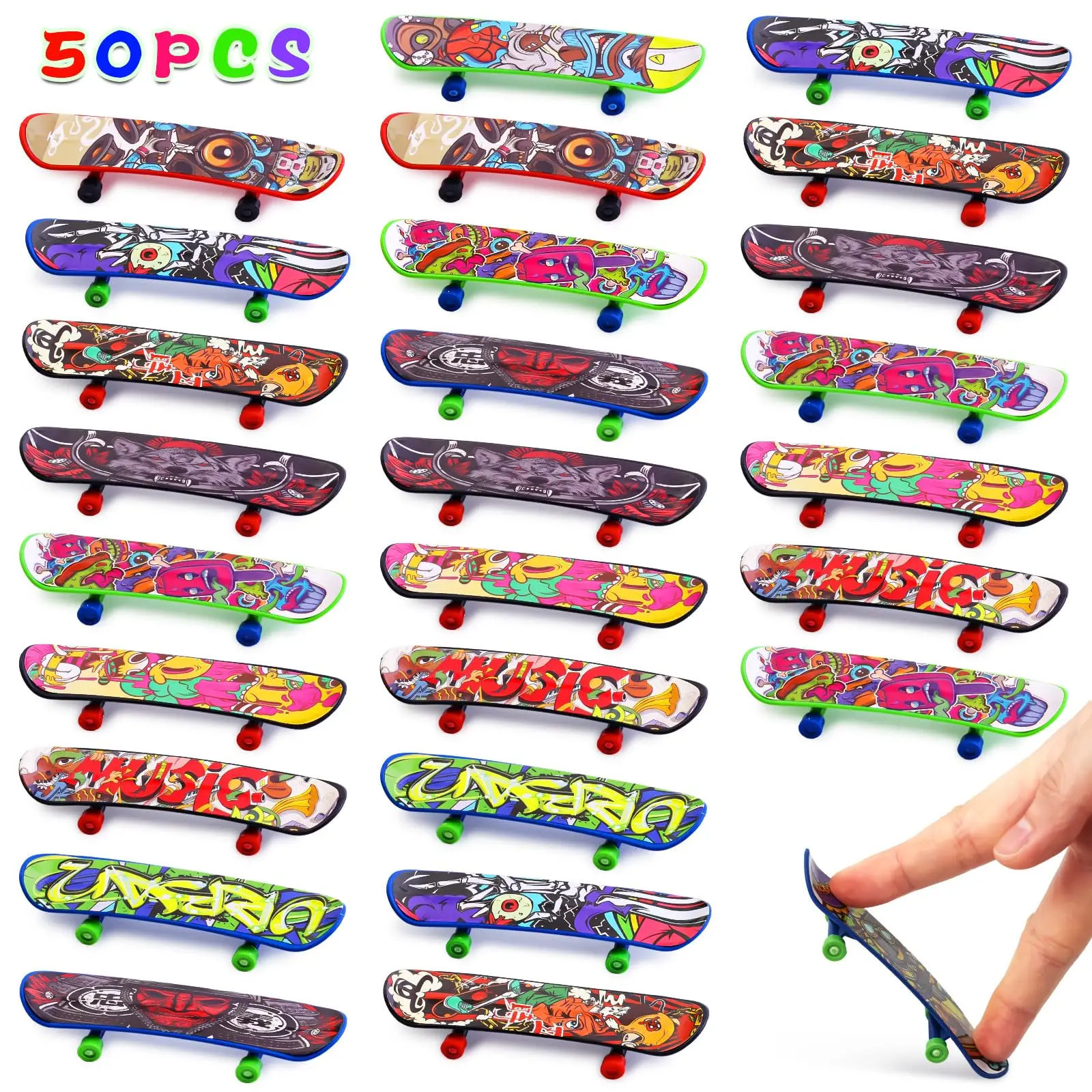 50PCS Mini Finger Skateboards, Finger Boards Toy Mini Skateboard for Kids Party Favors, Birthday Goodie Bag Stuffers, Classroom
50PCS Mini Finger Skateboards, Finger Boards Toy Mini Skateboard for Kids Party Favors, Birthday Goodie Bag Stuffers, Classroom