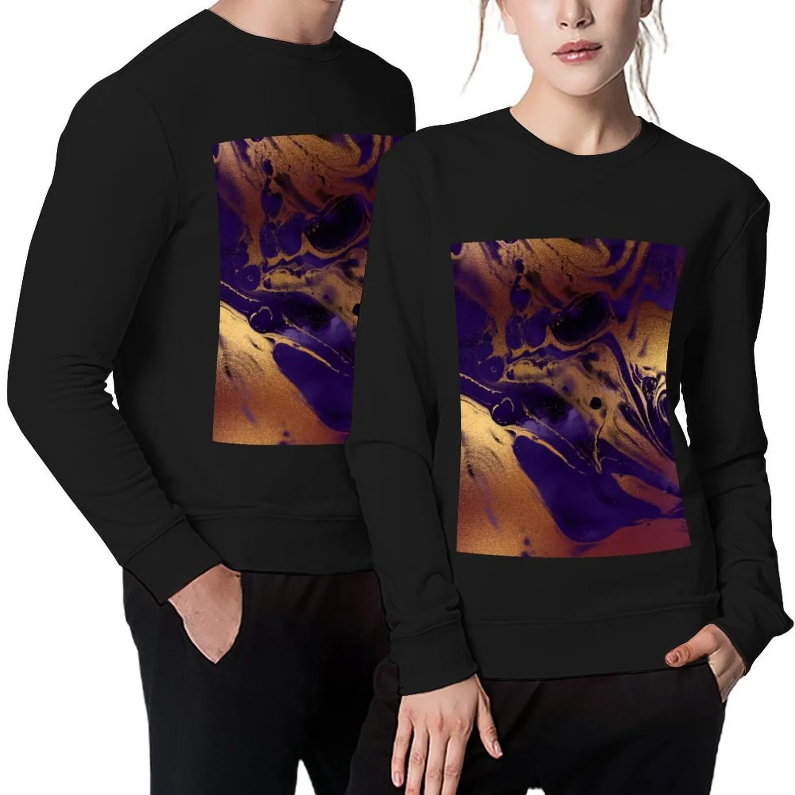 Dark Purple Ink Faux Marble Texture with Gold Veins Pullover tracksuit men blouse autumn sweatshirt
Dark Purple Ink Faux Marble Texture with Gold Veins Pullover tracksuit men blouse autumn sweatshirt