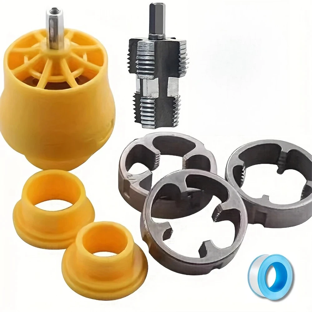 Plastic Pipe Thread Tap Set Water Pipe Board Teeth Tap Wrench Hand Drill for Changing Water Pipe Threading Tool Accessories Set
Plastic Pipe Thread Tap Set Water Pipe Board Teeth Tap Wrench Hand Drill for Changing Water Pipe Threading Tool Accessories Set