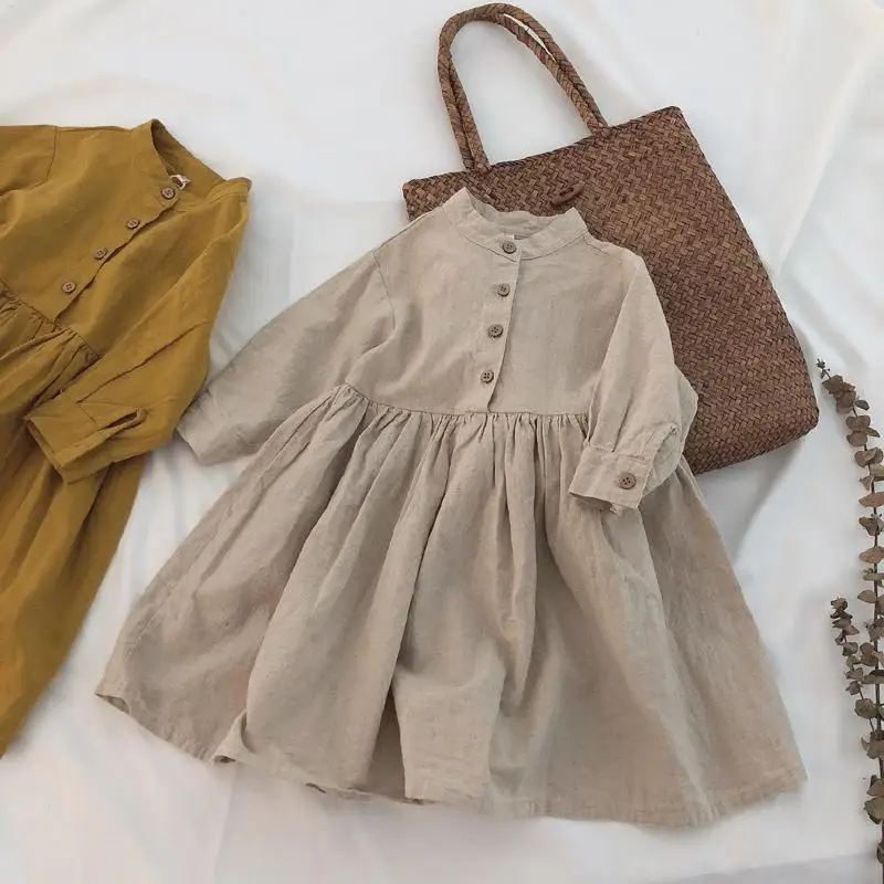 Kids Girls Linen Shirt Dress 2025 New Arrival Children Casual Cotton Dresses Spring Autumn Clothing Princess Daily Dress
Kids Girls Linen Shirt Dress 2025 New Arrival Children Casual Cotton Dresses Spring Autumn Clothing Princess Daily Dress