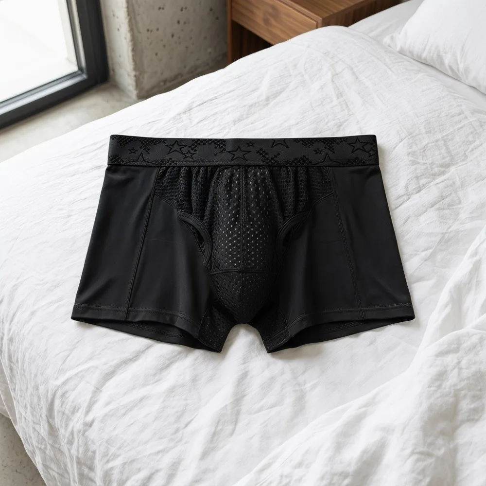 Quick-Drying Men's Mesh Boxer Briefs Split Design Separation Underwear for Man Lingerie Thin Mesh Male Ice Silk Panties Summer
Quick-Drying Men's Mesh Boxer Briefs Split Design Separation Underwear for Man Lingerie Thin Mesh Male Ice Silk Panties Summer