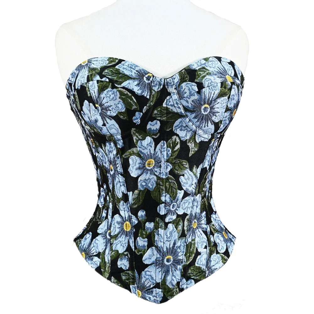 Fashion Fishbone Strapless Corset Top Women Retro Floral Push Up Cup Slim Corset Backless Tank Top Gothic Exotic Corsetto
Fashion Fishbone Strapless Corset Top Women Retro Floral Push Up Cup Slim Corset Backless Tank Top Gothic Exotic Corsetto