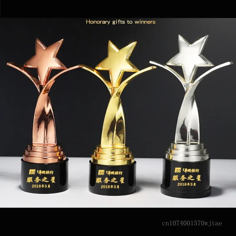 Customized Five-Pointed Star Metal Trophy, Excellent Staff, Souvenir, Gold, Silver, Copper, Home Decor, Crystal Base Trophy, 1Pc
Customized Five-Pointed Star Metal Trophy, Excellent Staff, Souvenir, Gold, Silver, Copper, Home Decor, Crystal Base Trophy, 1Pc