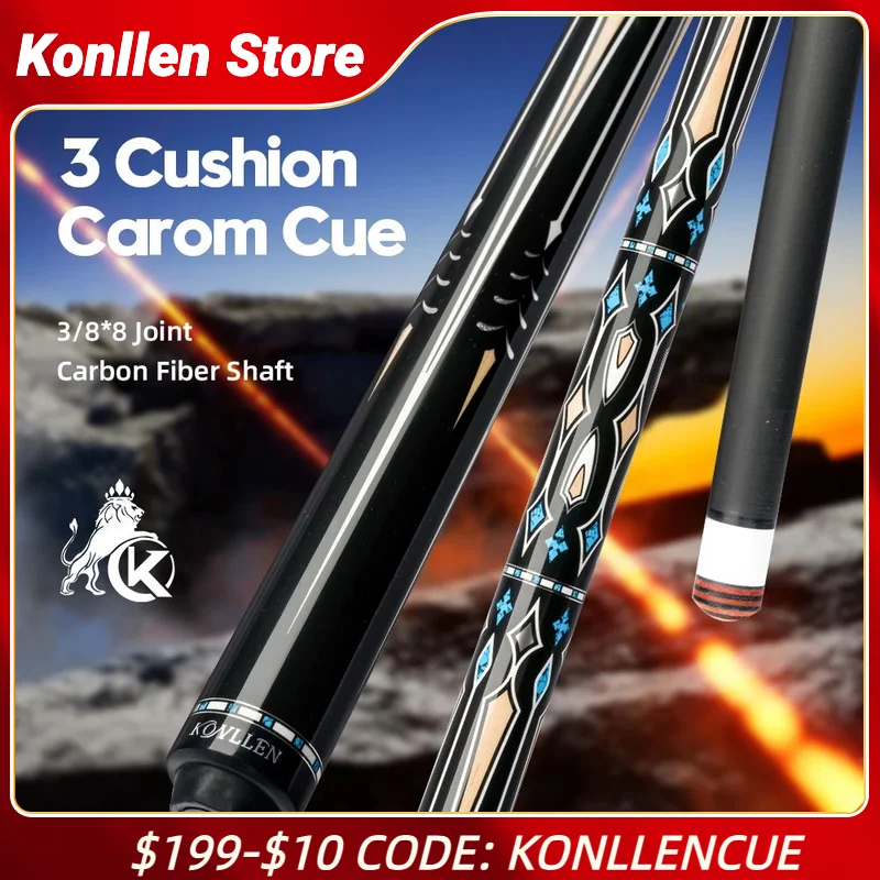 KONLLEN 3 Подушка Carom Cue Stick с стержнем из углеродного волокна 3*8/8 Шарнирный штифт 142 см для Inlay Libre Carom Cue
KONLLEN 3 Подушка Carom Cue Stick с стержнем из углеродного волокна 3*8/8 Шарнирный штифт 142 см для Inlay Libre Carom Cue