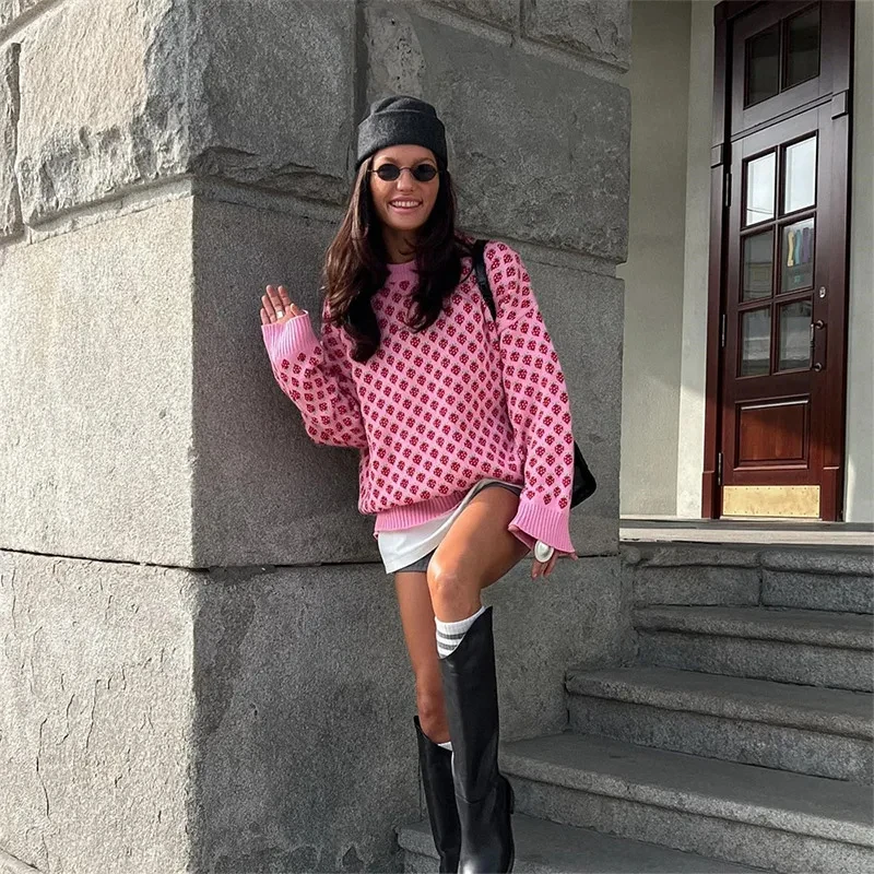 Knitted Strawberry Print Sweaters Women Loose O-neck Long Sleeve Top Pullovers 2024 Autumn Winter New Lady Sweet Jumpers
Knitted Strawberry Print Sweaters Women Loose O-neck Long Sleeve Top Pullovers 2024 Autumn Winter New Lady Sweet Jumpers