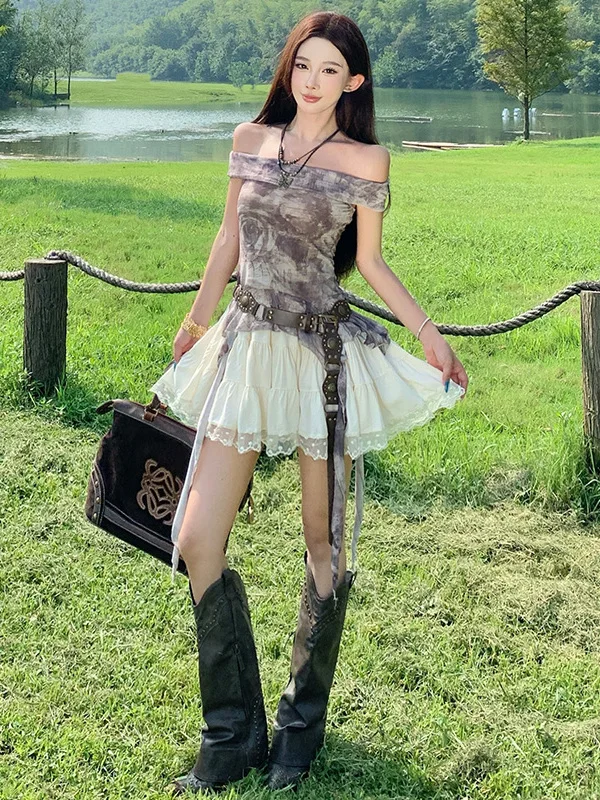 Millennium Style Retro Wild Land Hot Girl One Shoulder Drifting Belt Women's Summer Print Set Apricot Skirt Fashionable Casua...
Millennium Style Retro Wild Land Hot Girl One Shoulder Drifting Belt Women's Summer Print Set Apricot Skirt Fashionable Casua...
