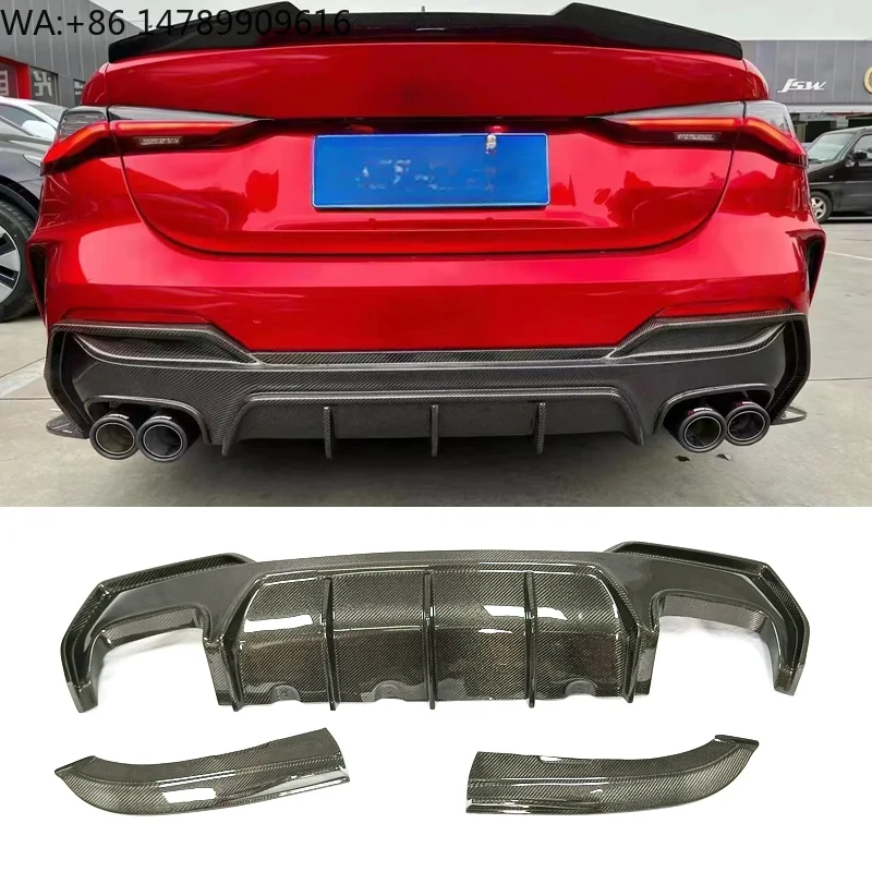New 3pcs 4 Exhaust Carbon Fiber G22 Rear Diffuser 425i for 4 Series 2021-2022 3k Twill Weave Screw-On YOMDO
New 3pcs 4 Exhaust Carbon Fiber G22 Rear Diffuser 425i for 4 Series 2021-2022 3k Twill Weave Screw-On YOMDO