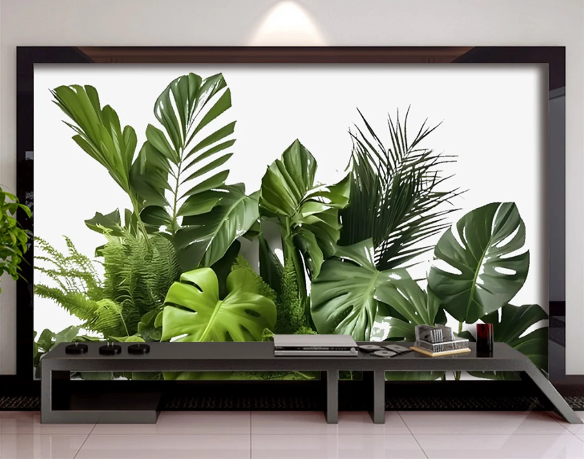 Custom any size murals Modern Nordic style green tropical plants Bedroom Hotel TV background wall decoration 3d wallpaper
Custom any size murals Modern Nordic style green tropical plants Bedroom Hotel TV background wall decoration 3d wallpaper