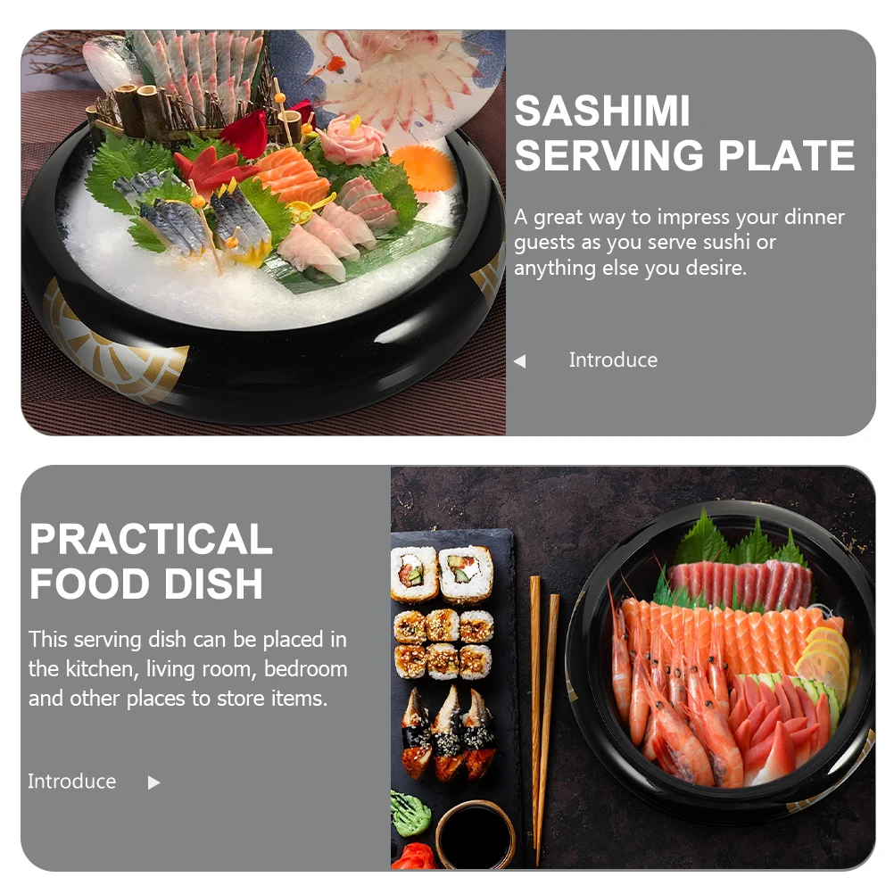 Sushi Plate Round Sashimi Tray Ice for Salmon 12cm Japanese Style Decorative Food Serving Dish Practical Storage
Sushi Plate Round Sashimi Tray Ice for Salmon 12cm Japanese Style Decorative Food Serving Dish Practical Storage