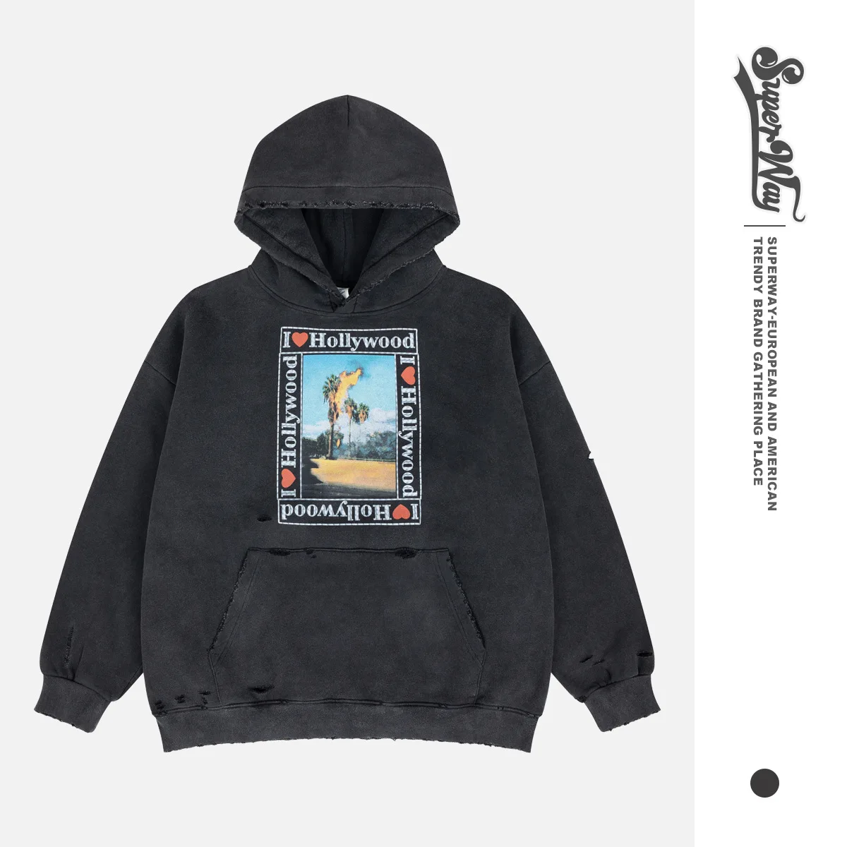 American Style Vintage Washed Ripped Trendy Brand Fleece Hoodie Men's Autumn Winter New Arrival Casual Cotton Fabric Hoodie
American Style Vintage Washed Ripped Trendy Brand Fleece Hoodie Men's Autumn Winter New Arrival Casual Cotton Fabric Hoodie