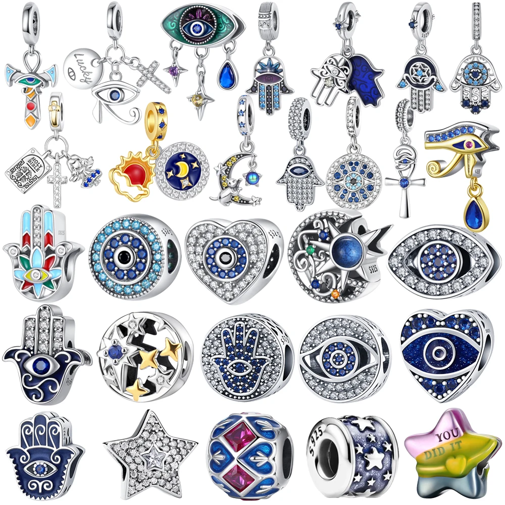 2025 Charms 925 Sterling Silver Lucky All Seeing Eye Hamsa Hand Fatima Beads Fit Snake Chain Bracelet Necklace DIY Jewelry
2025 Charms 925 Sterling Silver Lucky All Seeing Eye Hamsa Hand Fatima Beads Fit Snake Chain Bracelet Necklace DIY Jewelry
