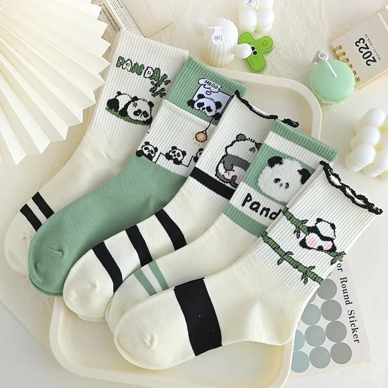 5 Pairs Ladies' Socks Set Korean College Style Cartoon Panda Versatile Kawaii Sports Cute High Quality Socks For Girl Wholesale
5 Pairs Ladies' Socks Set Korean College Style Cartoon Panda Versatile Kawaii Sports Cute High Quality Socks For Girl Wholesale