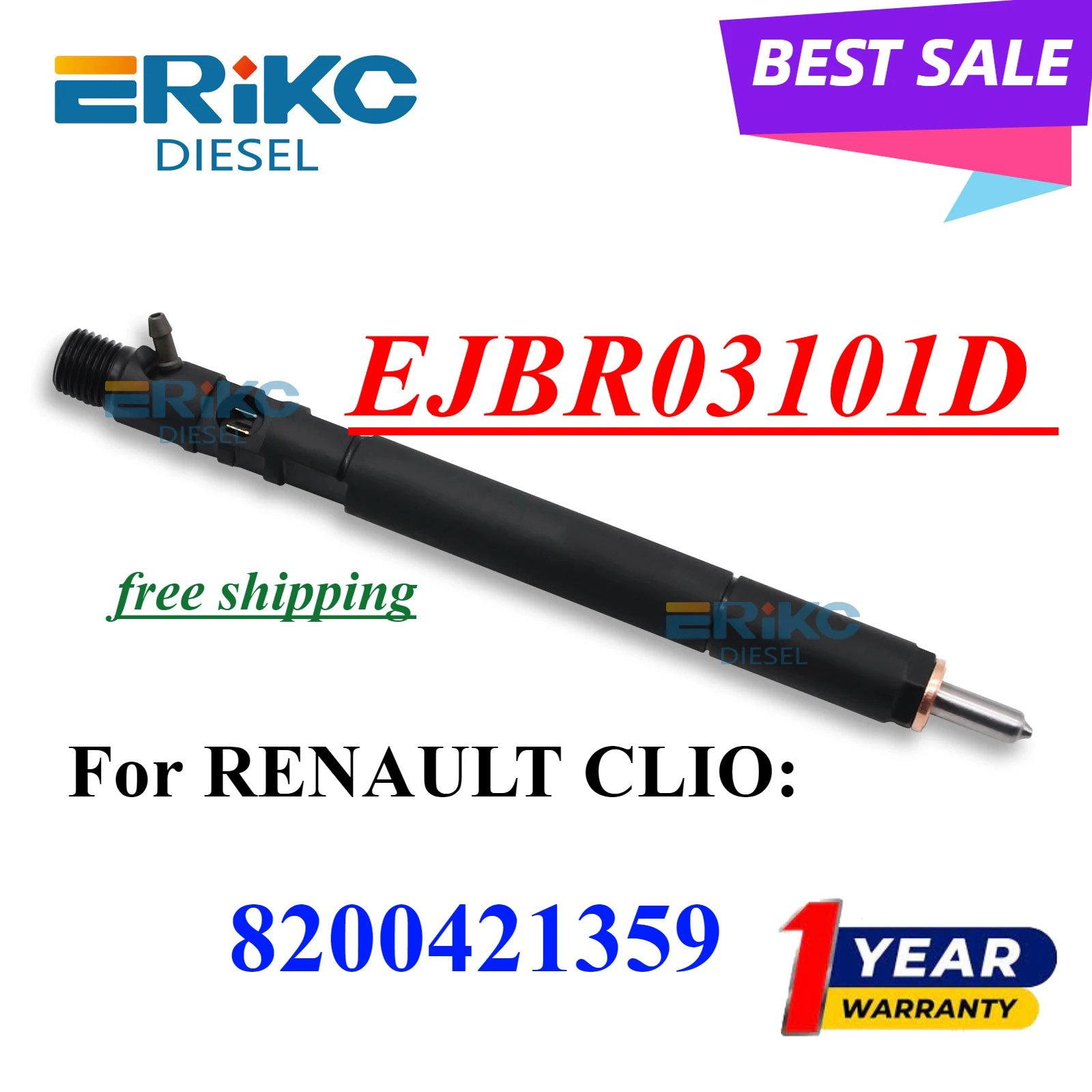 EJBR03101D Diesel Fuel Injector ejbr03101d Auto Engine Assembly OEM 8200421359 For RENAULT CLIO 82 00 421 359
EJBR03101D Diesel Fuel Injector ejbr03101d Auto Engine Assembly OEM 8200421359 For RENAULT CLIO 82 00 421 359