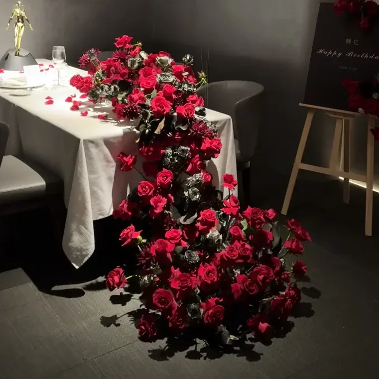 Red long row of flowers artificial bouquet arrangement set wedding wedding room artificial flowers roses artificial flowers
Red long row of flowers artificial bouquet arrangement set wedding wedding room artificial flowers roses artificial flowers