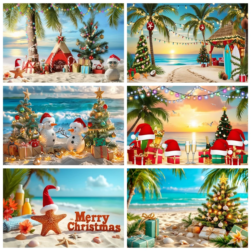 July Christmas Backdrop Summer Christmas Tree Family Holiday Party Tropical Beach Palm Leaves Ocean Photography Background
July Christmas Backdrop Summer Christmas Tree Family Holiday Party Tropical Beach Palm Leaves Ocean Photography Background