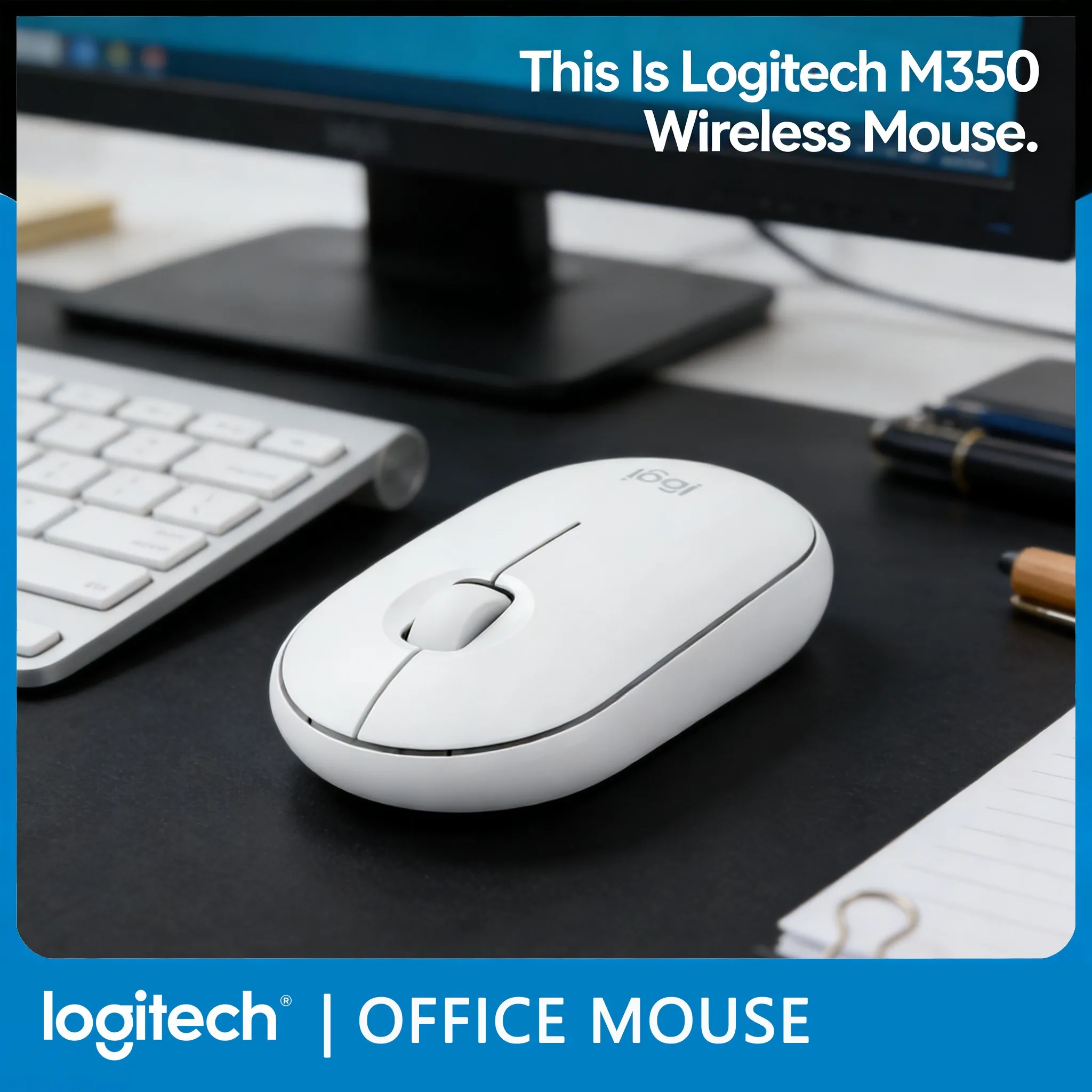 M350 Noiseless Click Mouse Silent Office Windows Mac Android Compatible
M350 Noiseless Click Mouse Silent Office Windows Mac Android Compatible