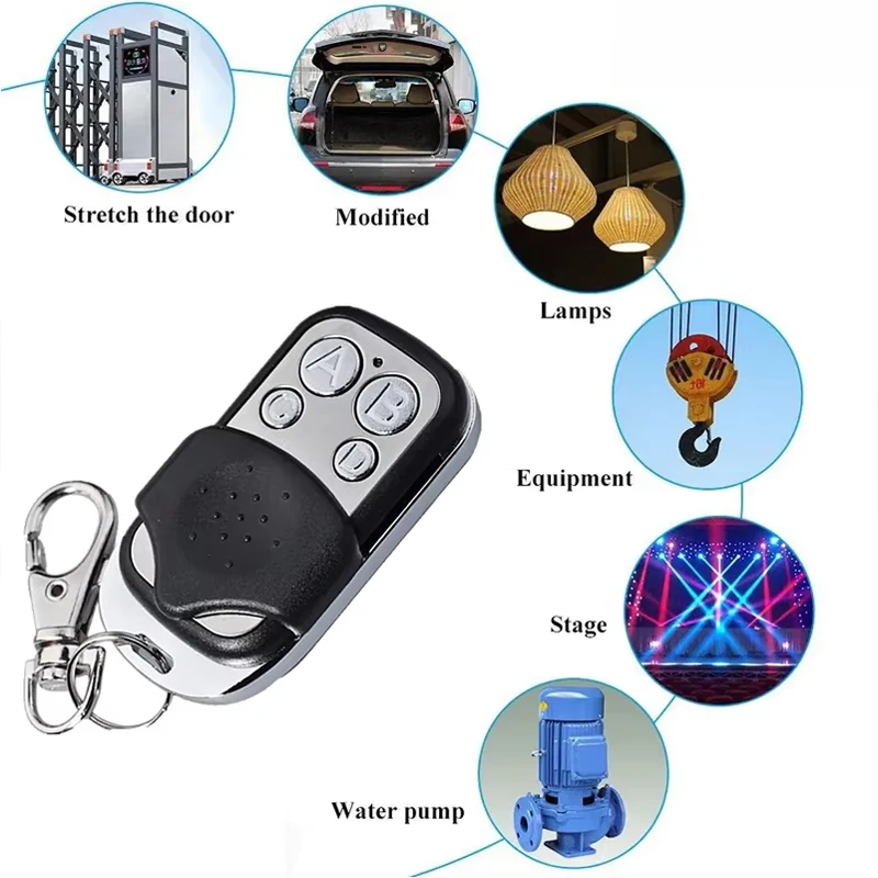 433MHZ Wireless Remote Control 4 Button Universal Garage Gate Door Opener Remote Control Duplicator Clone Cloning Code Car Key
433MHZ Wireless Remote Control 4 Button Universal Garage Gate Door Opener Remote Control Duplicator Clone Cloning Code Car Key