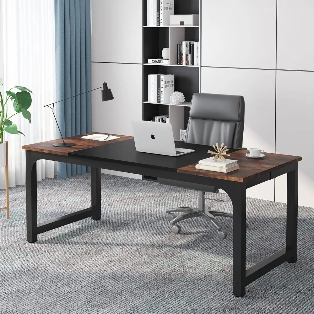 70.8”Executive Desk, Large Office Computer Desk with Thicken Frame, Modern Simple Workstation Business Furniture for Home Office
70.8”Executive Desk, Large Office Computer Desk with Thicken Frame, Modern Simple Workstation Business Furniture for Home Office