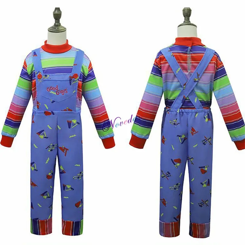 Baby Boys Girls Child Play Chucky Cosplay Costume Good Guys Bride of Chucky Horror Ghost Halloween Costume Dress Kids
Baby Boys Girls Child Play Chucky Cosplay Costume Good Guys Bride of Chucky Horror Ghost Halloween Costume Dress Kids