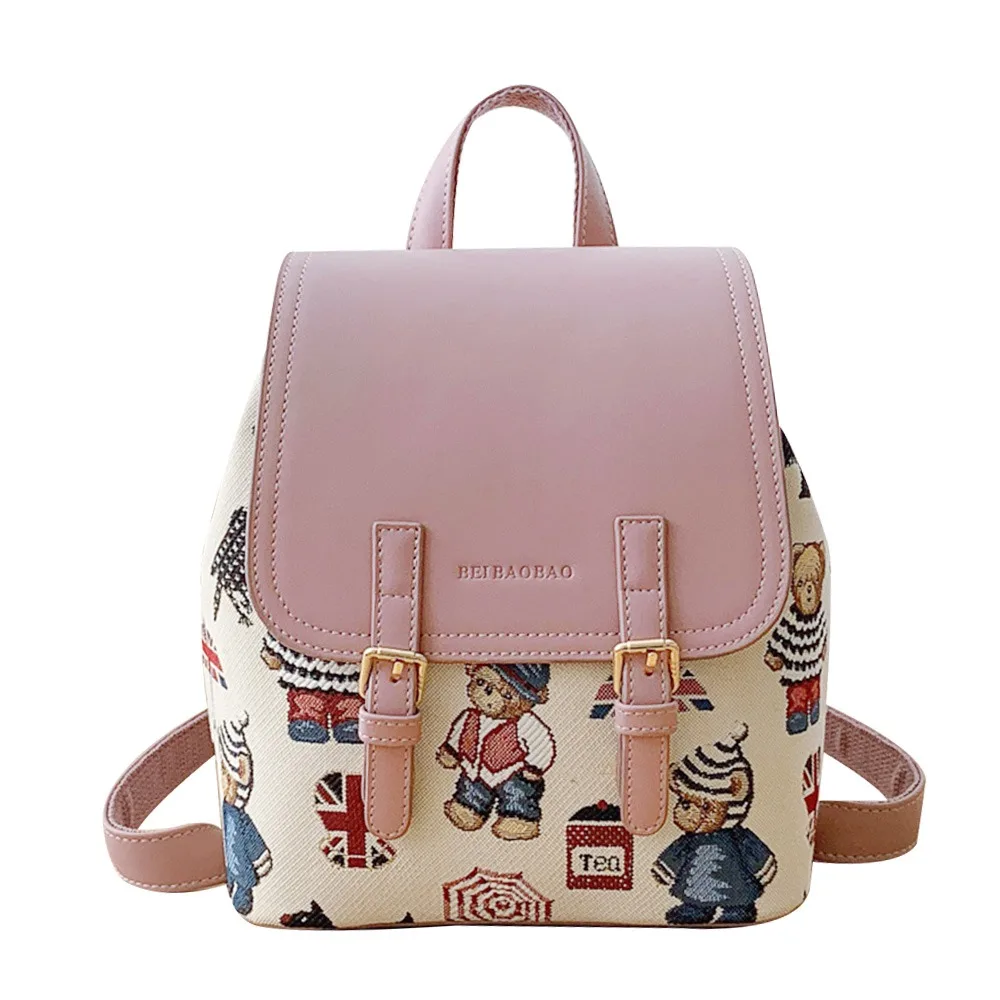 Fashion PU Leather Women's Backpack Zipper Cute Shoulder Bag Little Bear Large Capacity Travel Rucksack
Fashion PU Leather Women's Backpack Zipper Cute Shoulder Bag Little Bear Large Capacity Travel Rucksack