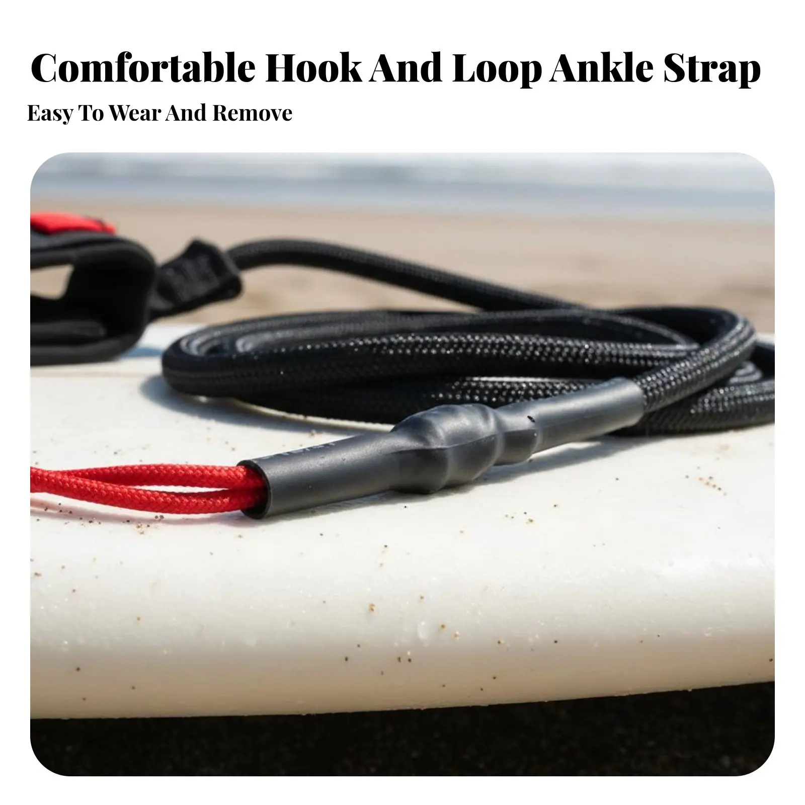 Wave-Riding Board Ankle Leash Elastic Coiled Wave-Riding Leash Wave-Riding Ing Foot Rope Long-Lasting Construction Stand-Up