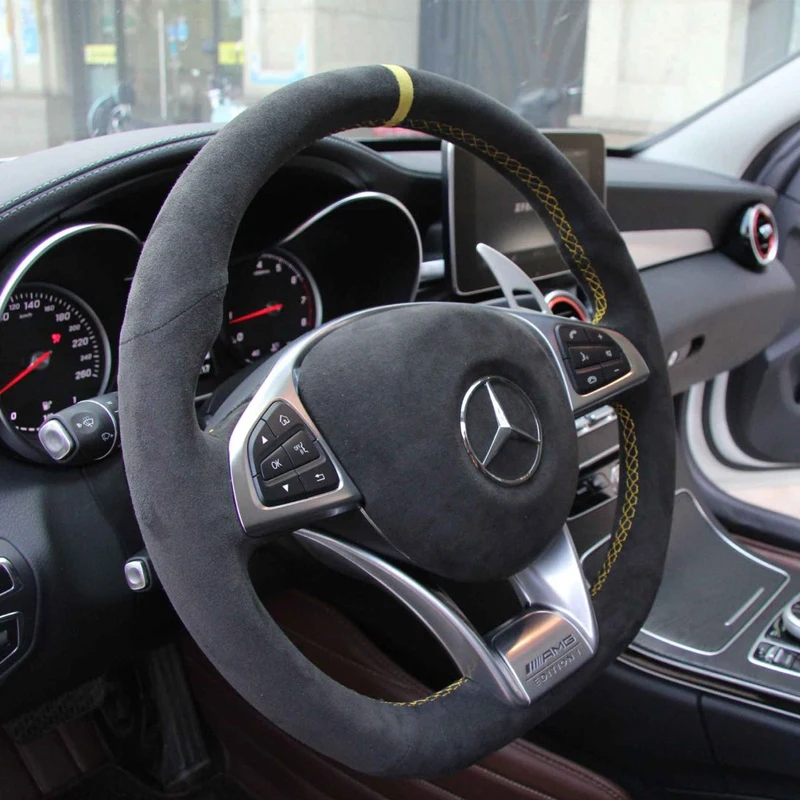 For Mercedes-Benz C-Class E-Class A-Class G-Class S-Class AMG GLE GLC GLB GLA Leather suede hand stitched steering wheel cover
For Mercedes-Benz C-Class E-Class A-Class G-Class S-Class AMG GLE GLC GLB GLA Leather suede hand stitched steering wheel cover