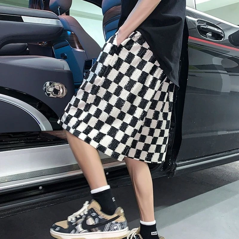 Summer Casual Men's Checkered Ice Silk Shorts Thin Breathable Relaxed Straight Cut Extra Large for 150kg Mid-Length
Summer Casual Men's Checkered Ice Silk Shorts Thin Breathable Relaxed Straight Cut Extra Large for 150kg Mid-Length