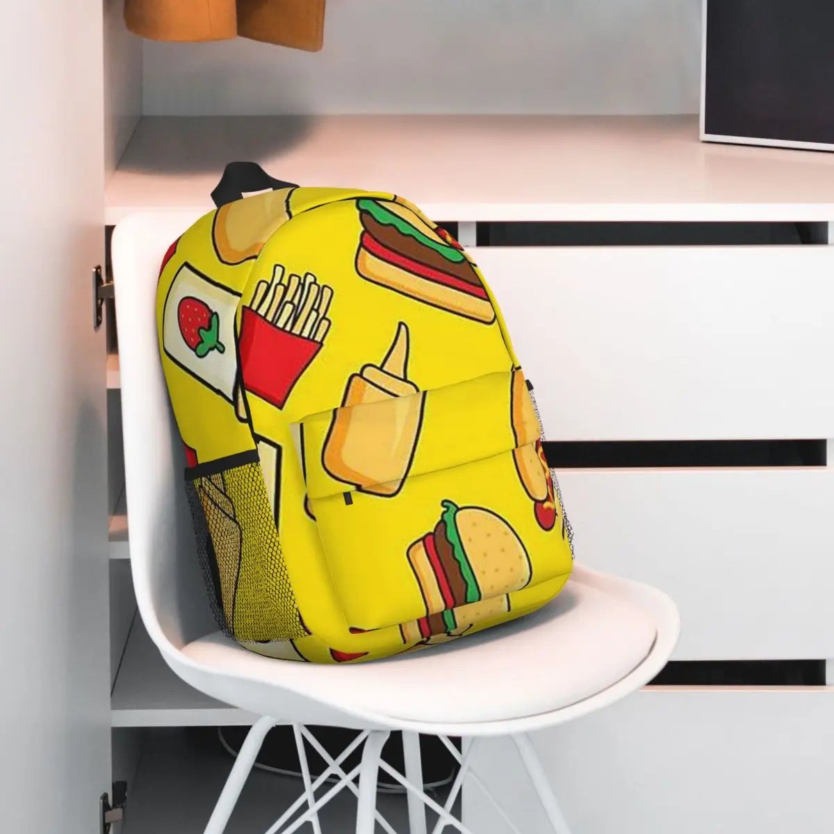 French Fries Hamburgers And Hot Dogs Pattern Backpack Student BookBag Kids School Bag Laptop Shoulder Bags for Boys Girls
French Fries Hamburgers And Hot Dogs Pattern Backpack Student BookBag Kids School Bag Laptop Shoulder Bags for Boys Girls