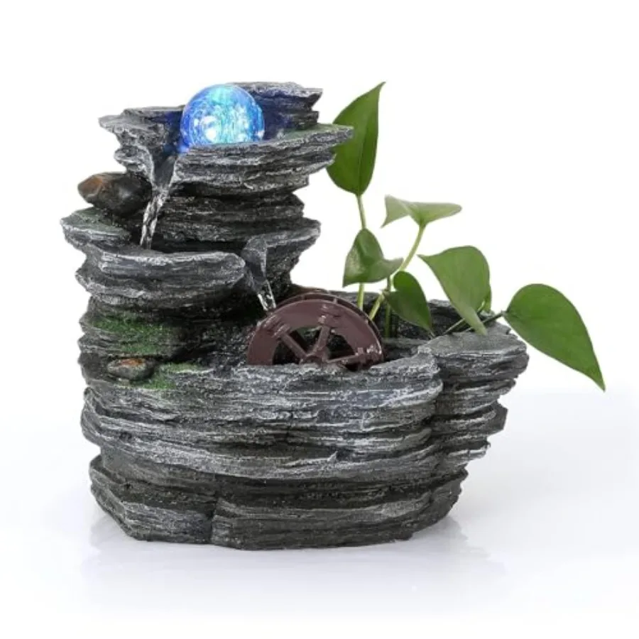Tabletop Water FountainEnvironmental Resin Meditation Waterfall Desktop Fountain with Waterwheel Indoor Waterfall Feature with
Tabletop Water FountainEnvironmental Resin Meditation Waterfall Desktop Fountain with Waterwheel Indoor Waterfall Feature with