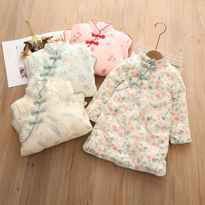Winter New Kids One Full Year Of Life Dress Children Chinese Lovely Print Qipao Girls Long Sleeve Thick Thick And Quilted Han Fu
Winter New Kids One Full Year Of Life Dress Children Chinese Lovely Print Qipao Girls Long Sleeve Thick Thick And Quilted Han Fu