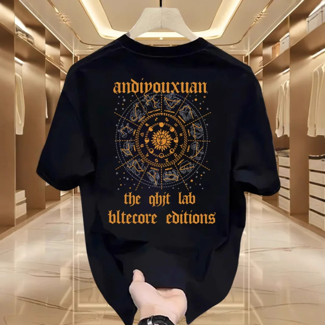 Men's clothing 100% pure cotton fashionable printed T-shirt 2025 new summer trendy casual round-neck street T-shirt
Men's clothing 100% pure cotton fashionable printed T-shirt 2025 new summer trendy casual round-neck street T-shirt