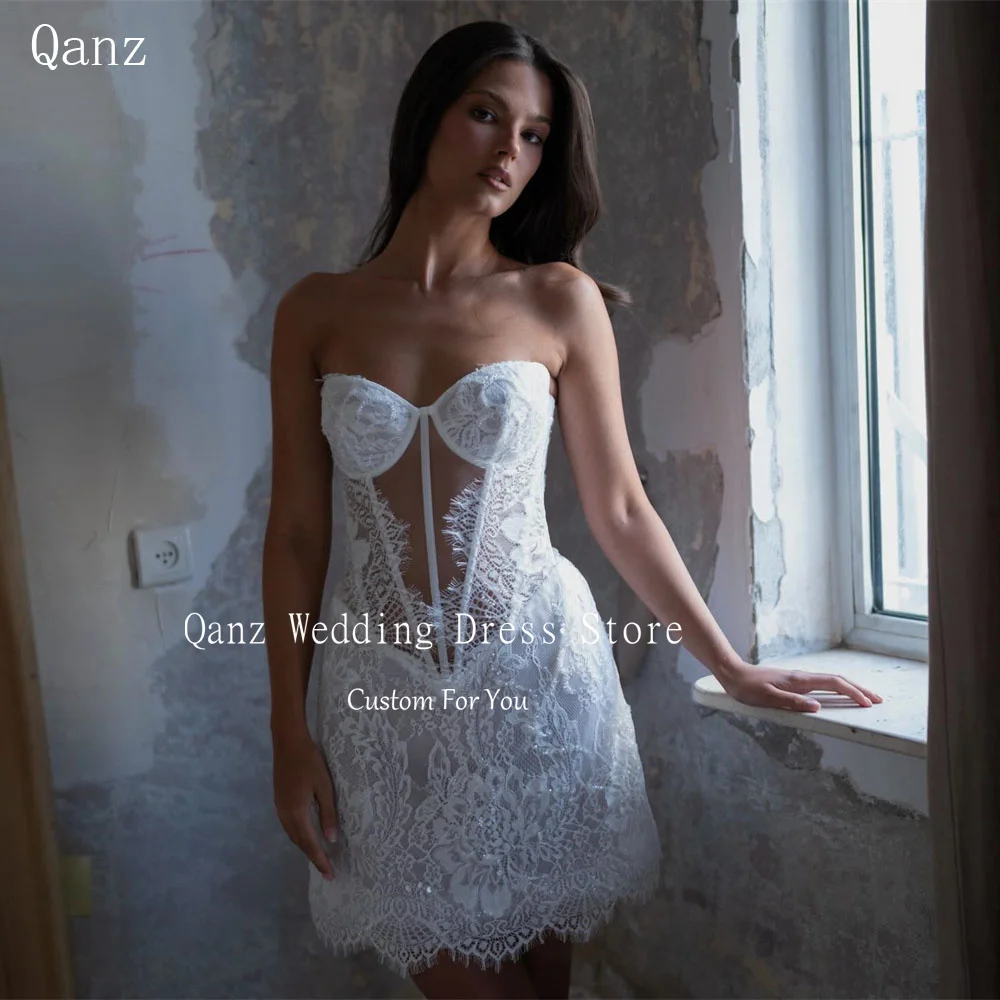 Белое свадебное платье Qanz с пайетками, короткое, шикарное, с кружевными аппликациями, мини-платье для невесты, с вырезом «сердечко», на заказ
Белое свадебное платье Qanz с пайетками, короткое, шикарное, с кружевными аппликациями, мини-платье для невесты, с вырезом «сердечко», на заказ