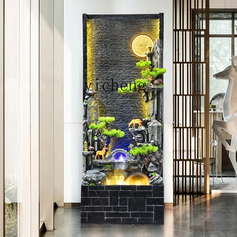 B1 water curtain wall running water screen rockery fountain landscape balcony hotel entrance circulating water ornament
B1 water curtain wall running water screen rockery fountain landscape balcony hotel entrance circulating water ornament
