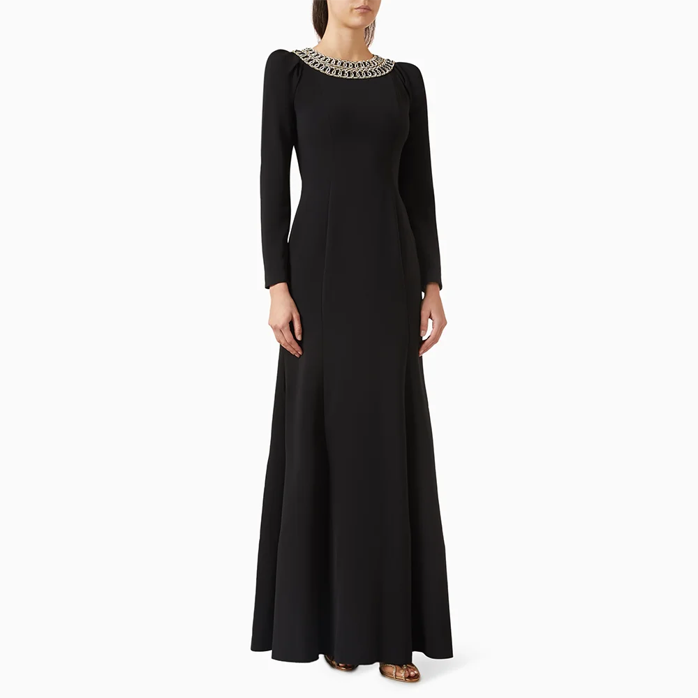 Черные вечерние платья с круглым вырезом по индивидуальному заказу, вечерние платья для выпускного вечера с длинными рукавами, кристальное вечернее платье длиной до пола 2026
Черные вечерние платья с круглым вырезом по индивидуальному заказу, вечерние платья для выпускного вечера с длинными рукавами, кристальное вечернее платье длиной до пола 2026