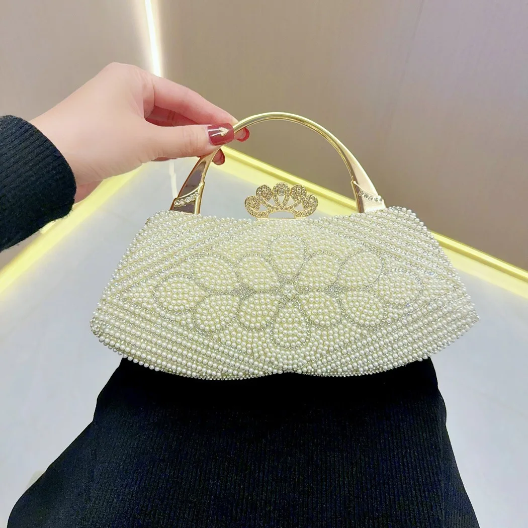 Retro Pearl Embedded Diamond Handbag Women's Evening Bag Crossbody Dinner Bag Beads Faion Hard ell Youth Daily Match
Retro Pearl Embedded Diamond Handbag Women's Evening Bag Crossbody Dinner Bag Beads Faion Hard ell Youth Daily Match
