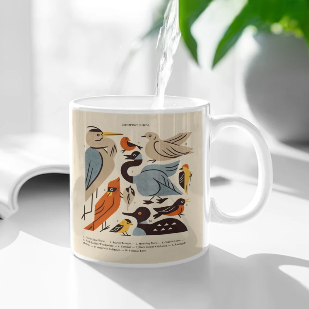 Midwest Birds Guide Ceramic Cup Coffee Oatmeal Breakfast Cup Creative Personality Mug
Midwest Birds Guide Ceramic Cup Coffee Oatmeal Breakfast Cup Creative Personality Mug