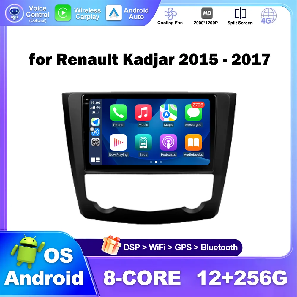 9 inch Car Radio for Renault Kadjar 2015 - 2017 Video Multimedia Player GPS Navigation Android Auto 4G BT No 2 din IPS Screen
9 inch Car Radio for Renault Kadjar 2015 - 2017 Video Multimedia Player GPS Navigation Android Auto 4G BT No 2 din IPS Screen