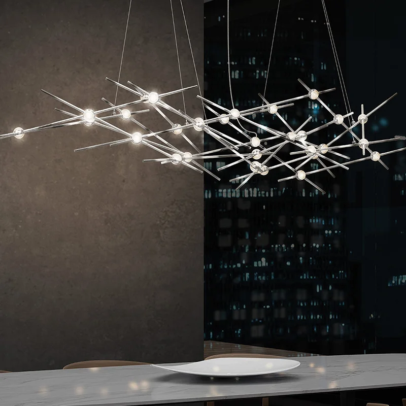 Simig lighting Dream Star Sky minimalist chrome chandelier modern club art creative wedding party chandelier
Simig lighting Dream Star Sky minimalist chrome chandelier modern club art creative wedding party chandelier