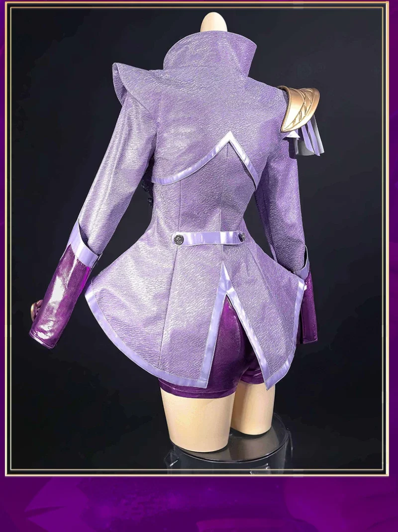 Ahri idol singer Cosplay Costume Ahri Game L O L Purple leather jumpsuit coat hat Halloween party glowing Ahri woman uniform
Ahri idol singer Cosplay Costume Ahri Game L O L Purple leather jumpsuit coat hat Halloween party glowing Ahri woman uniform