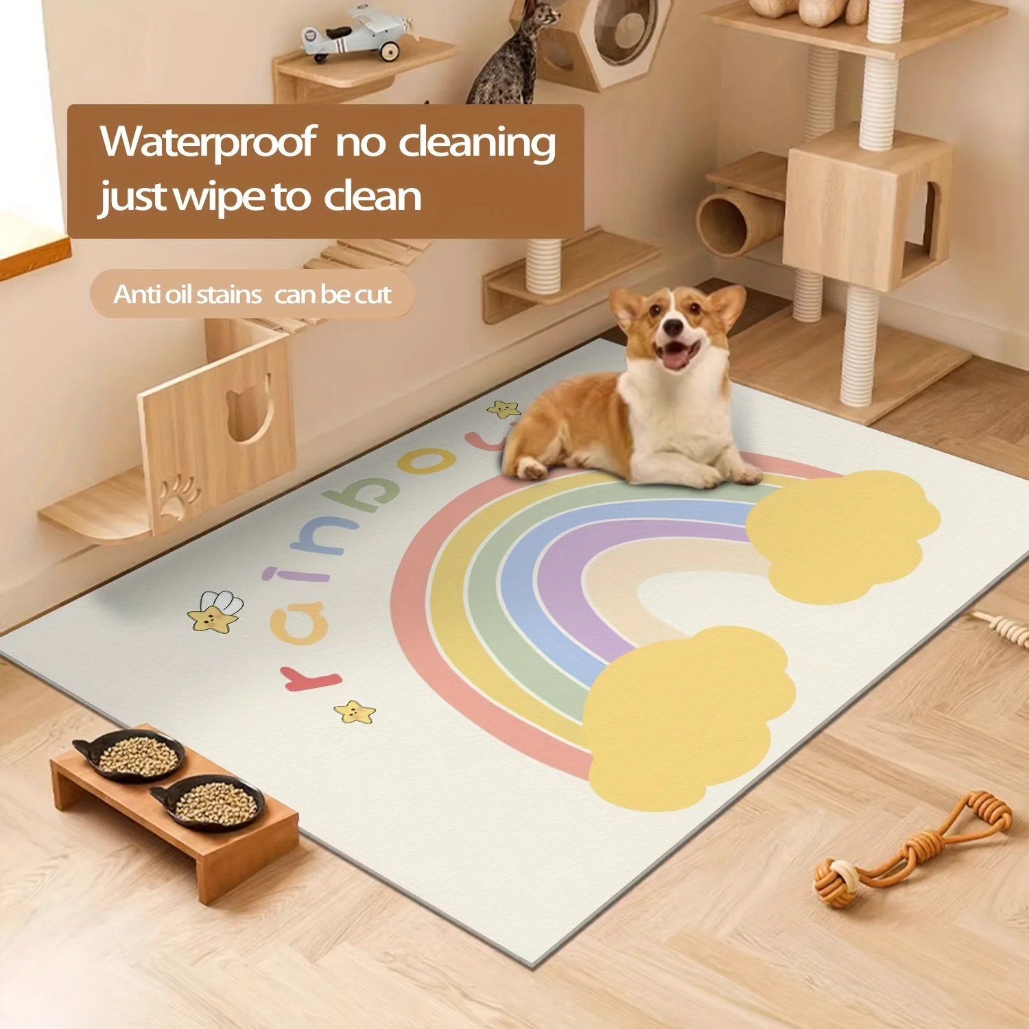 A Four Seasons Available Leather Pvc Rainbow Non-Slip Pet Mat, No Scrubbing Pet Carrier Mat, Pet Feeding Mat Multi-Size Multi-Pu
A Four Seasons Available Leather Pvc Rainbow Non-Slip Pet Mat, No Scrubbing Pet Carrier Mat, Pet Feeding Mat Multi-Size Multi-Pu
