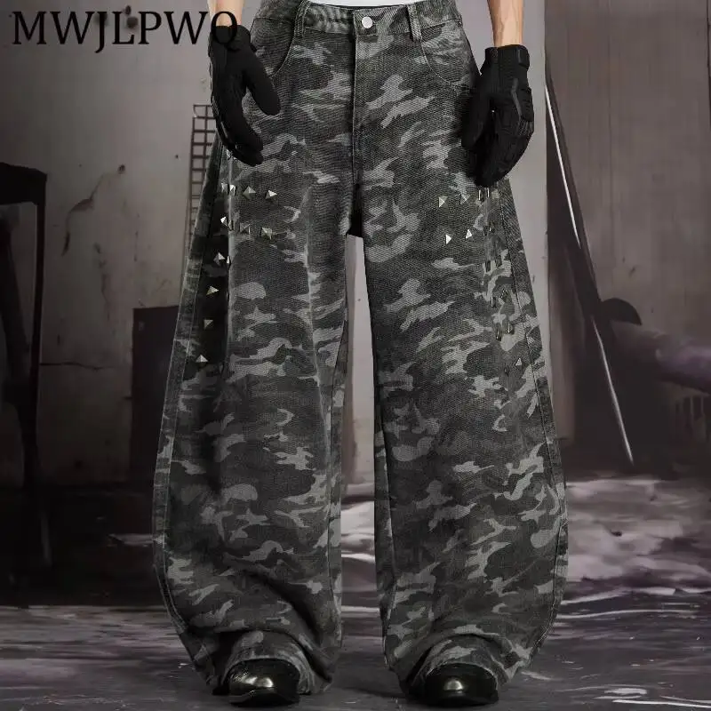 MWJLPWQ Camo Wide Leg Denim Jean Side Metal Pyramid Stud Decor High Waist Men Gothic Punk Oversize Street Casual Bottom 16950
MWJLPWQ Camo Wide Leg Denim Jean Side Metal Pyramid Stud Decor High Waist Men Gothic Punk Oversize Street Casual Bottom 16950