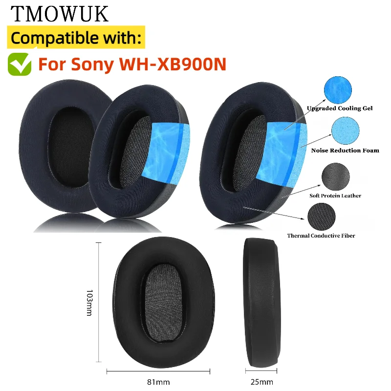 Replacement Earpads Foam Ear Pads for Sony WH-XB900N Headphones Earmuff/Earphone Sleeve Headset
Replacement Earpads Foam Ear Pads for Sony WH-XB900N Headphones Earmuff/Earphone Sleeve Headset