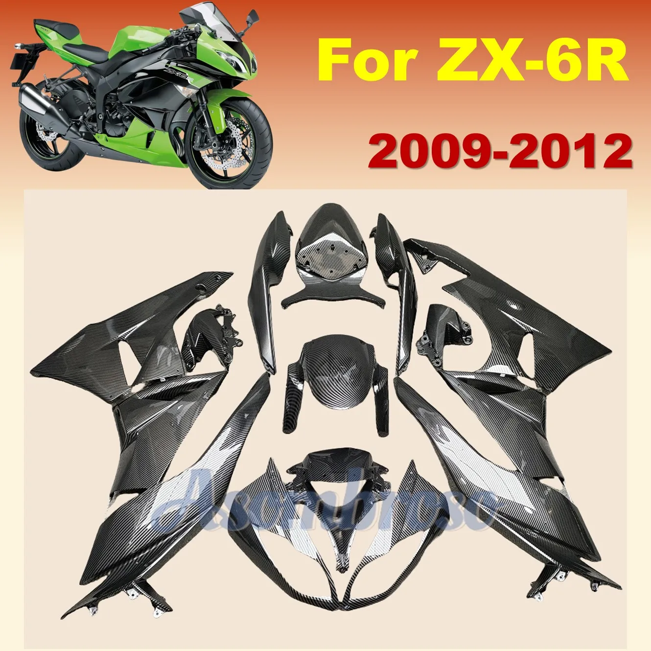 Для Ninja636 ZX6R ZX-6R 2009 2010 2011 zx 6r 09-12 комплект обтекателей для спортивного велосипеда из углеродного волокна ABS комплект пластиковых деталей кузова
Для Ninja636 ZX6R ZX-6R 2009 2010 2011 zx 6r 09-12 комплект обтекателей для спортивного велосипеда из углеродного волокна ABS комплект пластиковых деталей кузова