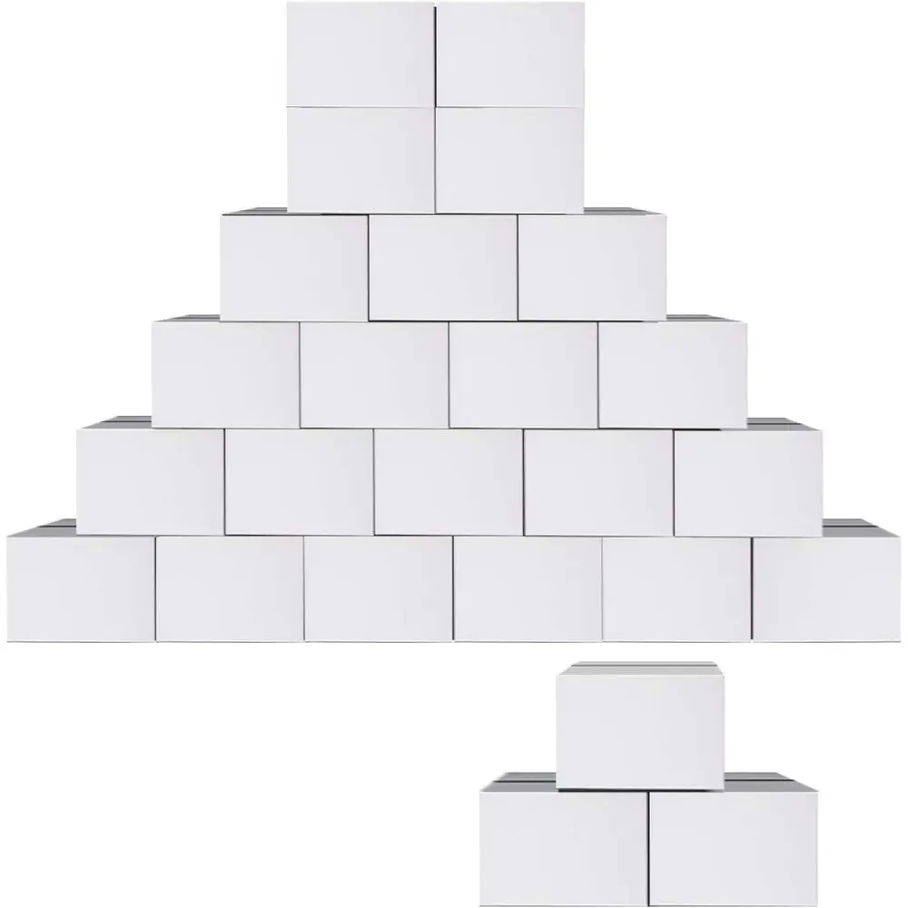 Set of 25 White Corrugated Cardboard Shipping Boxes, 8x6x4 Inches
Set of 25 White Corrugated Cardboard Shipping Boxes, 8x6x4 Inches