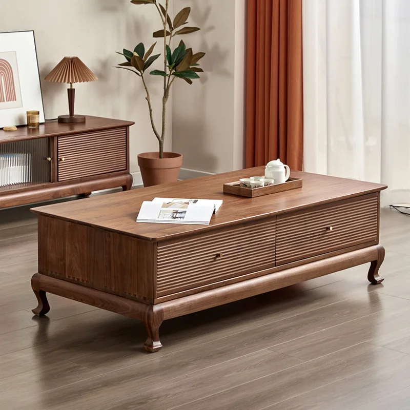 North American black walnut solid wood coffee table living room home low table Nordic TV cabinet
North American black walnut solid wood coffee table living room home low table Nordic TV cabinet