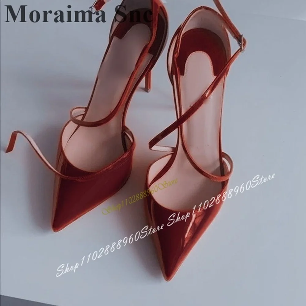 Red Cross Band Patent Leather Sandals Thin High Heel Shoes For Women Ankle Buckle Strap Pointed Toe 2025 Zapatos Para Mujere
Red Cross Band Patent Leather Sandals Thin High Heel Shoes For Women Ankle Buckle Strap Pointed Toe 2025 Zapatos Para Mujere