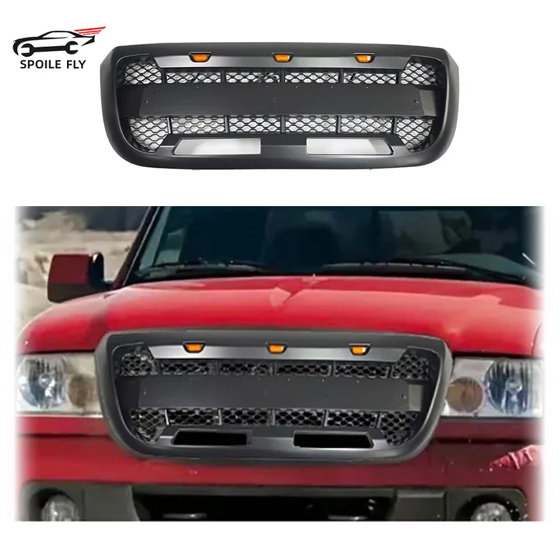 For Ford Ranger 04-11 ABS Front Bumper Grille w/ 3 LED Lights, Black Racing Mesh Grill, Durable Off-Road Truck Accessories
For Ford Ranger 04-11 ABS Front Bumper Grille w/ 3 LED Lights, Black Racing Mesh Grill, Durable Off-Road Truck Accessories