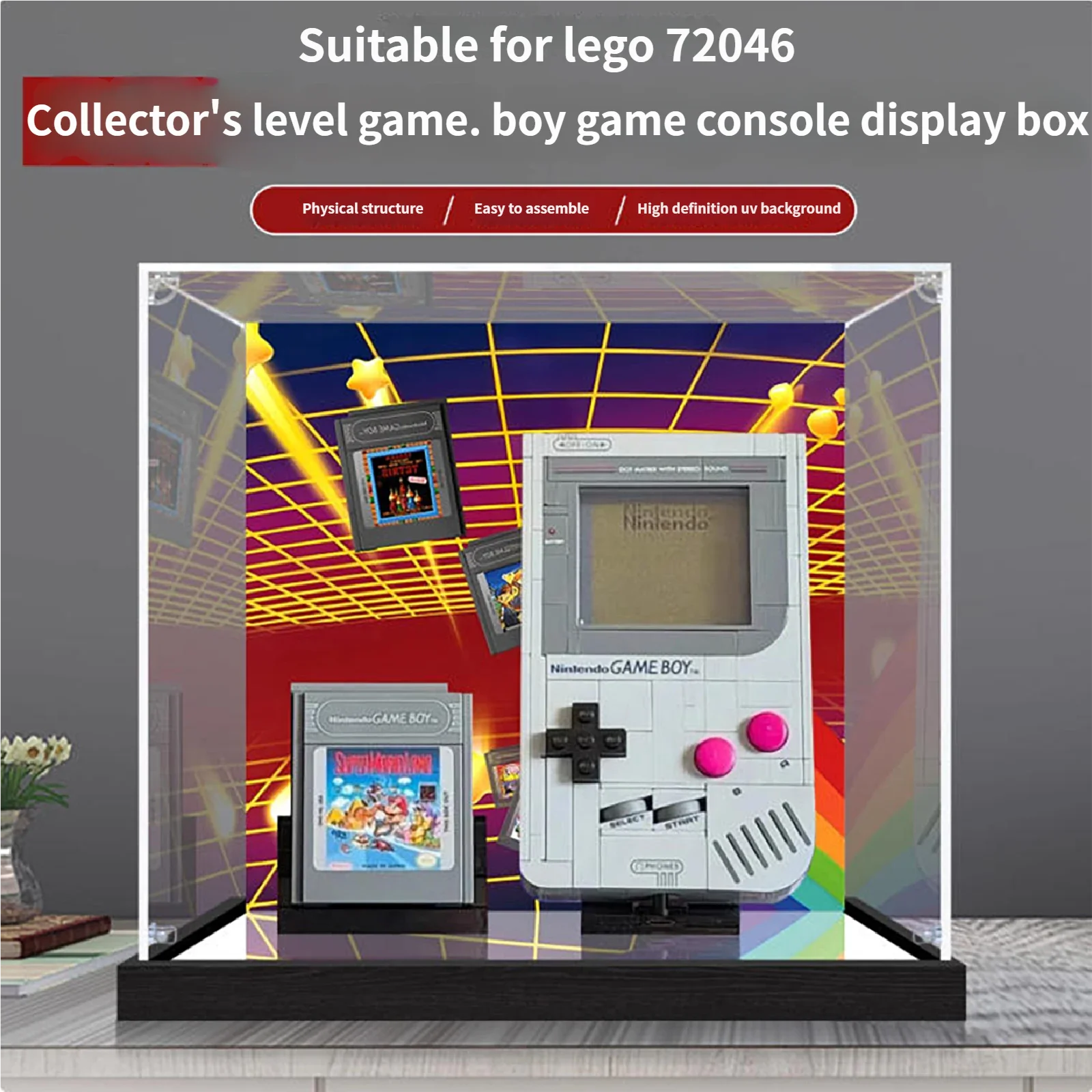 Display Case Compatible with Lego Set 72046 - Nintendo Game Boy - Dustproof Display Box-Acrylic Showcase-Only Display case
Display Case Compatible with Lego Set 72046 - Nintendo Game Boy - Dustproof Display Box-Acrylic Showcase-Only Display case