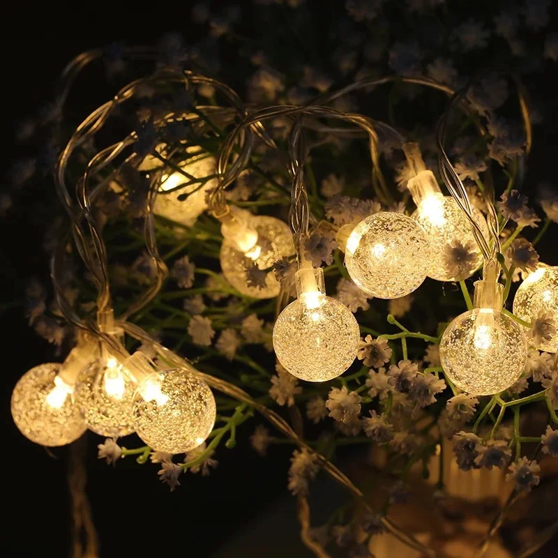 LED Ball String Lights Garland for Tree Indoor Wedding Home Decoration Lamp Fairy Light Bauble LED String Lights Battery Powered
LED Ball String Lights Garland for Tree Indoor Wedding Home Decoration Lamp Fairy Light Bauble LED String Lights Battery Powered