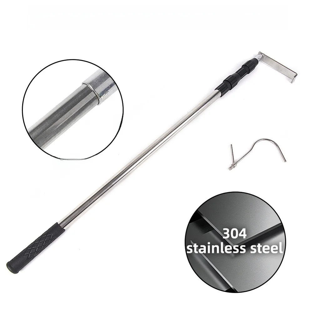 1.9M Telescopic Stainless Steel Truck Tarp Hook Pole Pickup Tool For Cargo Cover Adjustment And Vehicle Utility Tasks
1.9M Telescopic Stainless Steel Truck Tarp Hook Pole Pickup Tool For Cargo Cover Adjustment And Vehicle Utility Tasks